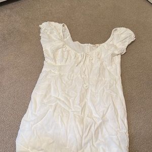 White dress, cute, stylish, pacsun